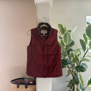Filson Quilted Westward Vest Burnt Red Small